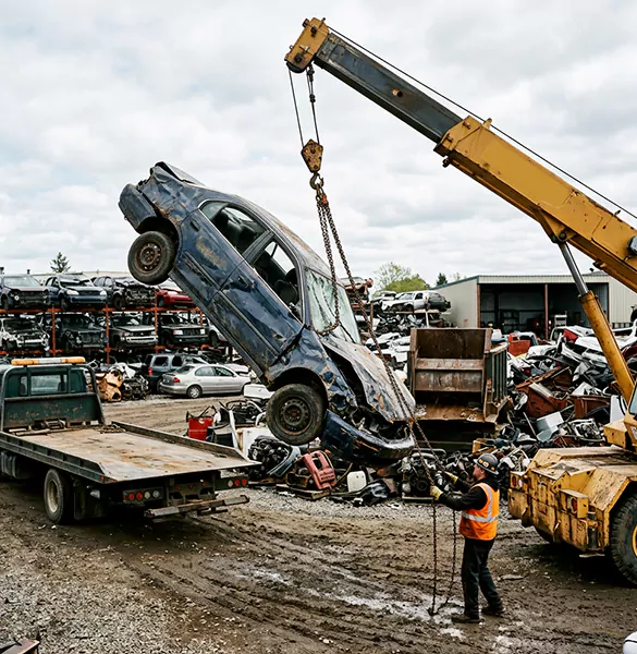 Trusted salvage car removal service in Houston, TX