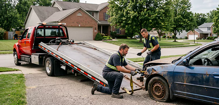 Wrecked Car Towing in Houston