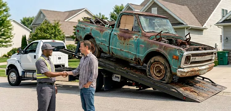 Non-Running Junk Truck Removal in Houston