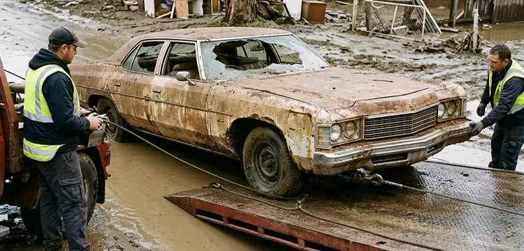 Flood-Damaged Old Car Removal in Houston