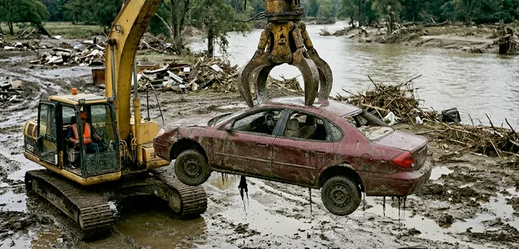 Flood Damaged Junk Car Pick Up for Cash in Houston